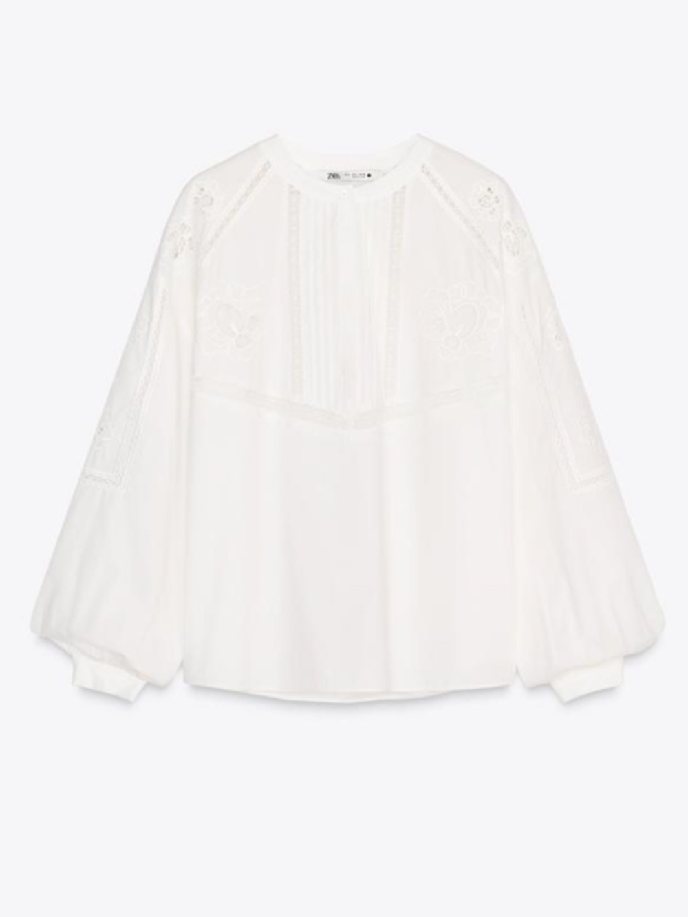 Zara embroidered blouse